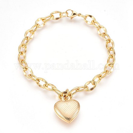 Ионное покрытие (ip) 304 нержавеющая сталь подвески браслеты BJEW-P237-05G-1