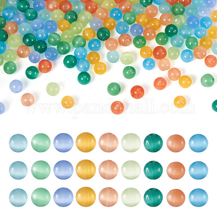 180 шт. 9-х цветные бусины кошачий глаз&nbsp;CE-TA0001-03-1