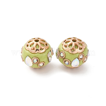 Круглые бусины из смолы ручной работы из Индонезии&nbsp;IPDL-P005-07KCG-01-1