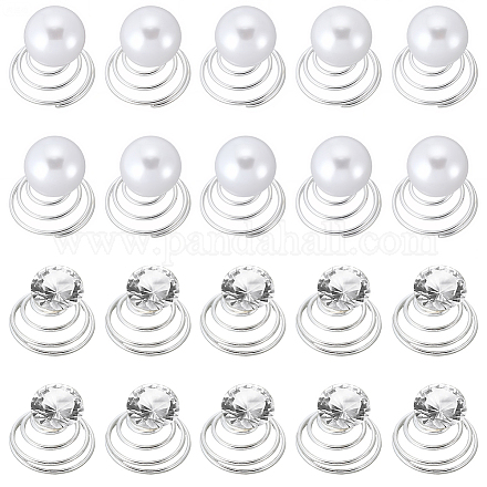 40 шт. 2 стиля спиральные шпильки для волос&nbsp;OHAR-SP0001-10A-1