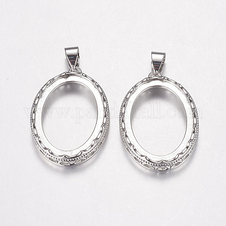 Латунные подвески кабошон с открытой спиной&nbsp;LS-KK-K196-18P-1