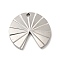 Non-Tarnish 304 Stainless Steel Pendants, Fan Charm, Stainless Steel Color, 25x23.5x2mm, Hole: 1.6mm