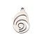 Non-Tarnish 201 Stainless Steel Pendants, Laser Cut, Conch Charm, Stainless Steel Color, 16x10x1mm, Hole: 1.5mm