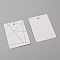White Cardboard Hair Clip Display Cards, Rectangle, White, 10x7x0.05cm, 100Sheet/Bag