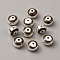 CCB Plastic Beads, with Double Side Enamel, Flat Round with Evil Eye, Coffee, 8x5mm, Hole: 1.5mm
