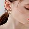 1 Pair Alloy Hoop Earrings, Hollow Heart, Golden, 19x15x2.5mm