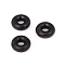 Rubber O Rings, Donut Spacer Beads, Fit European Clip Beads, Black, 3.5x1.5mm, 1.2mm Inner Diameter