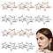 10Pcs 2 Colors Alloy Rhinestone Hair Clips, Star, Mixed Color, 55x31.5mm, 5pcs/color