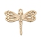 Brass Charms, Long-Lasting Plated, Cadmium Free & Nickel Free & Lead Free, Dragonfly, Light Gold, 12x14x0.3mm, Hole: 0.8mm