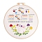 DIY Embroidery Kit, including Embroidery Needles & Thread, Linen Cloth, Rabbit, 290x290mm