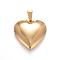 Ion Plating(IP) 316 Stainless Steel Locket Pendants, Heart, Real 18k Gold Plated, 29x29x7mm, Hole: 9x5mm, Inner: 21x20mm
