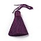 Polyester Tassel Big Pendants, Ice Silk Tassel, Indigo, 50~57x12mm