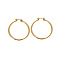 304 Stainless Steel Hoop Earrings, Real 18K Gold Plated, 41x1.8mm