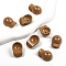 Spray Painted Opaque Acrylic Beads, Hat, Camel, 26x19mm, Hole: 3mm