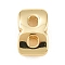 Number 8 Brass Beads, Long-Lasting Plated, Rack Plating, Lead Free & Cadmium Free, Real 18K Gold Plated, 13.5x8.5x5mm, Hole: 11x3mm