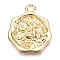 Flower Alloy Pendants, Light Gold, 19x16x2.5mm, Hole: 2mm