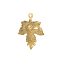 304 Stainless Steel Pendants, Maple Leaf Charm, Ion Plating(IP), Real 14K Gold Plated, 16x12mm