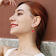 3 пара латунных сережек с люверсами&nbsp;EJEW-BBC0001-61A-6