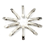 Фурнитура утюг волос заколка, фурнитура французских зажим для волос, платина, 49~51x7x5 мм, отверстие : 2 мм