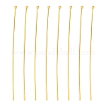 Контакты латунь шаровой головкой, без никеля , золото, размер: около 0.6 мм толщиной (22 калибра), 50 мм длиной, Руководитель: 1.5 mm