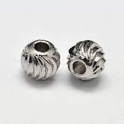 Стойка покрытие латунные гофрированные круглые распорные бусины KK-I600-5mm-P-RS