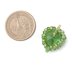 7 шт. подвески из латунного стекла 7 цветов&nbsp;PALLOY-MZ00981