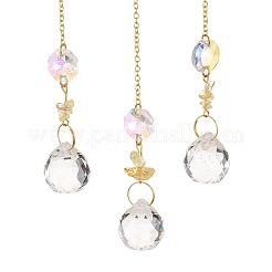 Натуральный цитриновый чип и латунная луна подвесной кулон в виде ловца солнца украшение&nbsp;PW23041119866