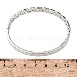 Женские браслеты-шарниры из нержавеющей стали 304 с микропаве из кубических цирконий&nbsp;BJEW-Z146-01P