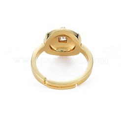 Регулируемые латунные кольца с микропаве&nbsp;RJEW-S044-159-NF