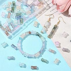 80 шт. 8-цветные стеклянные бусины&nbsp;GLAA-YW0004-02