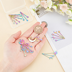 6 шт. 6 стиля ионного покрытия (IP) 201 нержавеющая сталь большие подвески&nbsp;STAS-DC0003-08