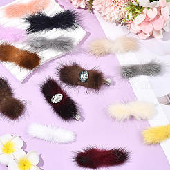 24 шт. 12-х цветные банты из искусственного меха норки&nbsp;FIND-SC0020-22