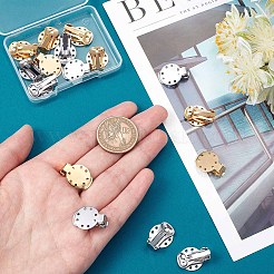 20 шт. 2-х цветные клипсы из нержавеющей стали 304 на подушечки для сережек&nbsp;STAS-SC0004-25