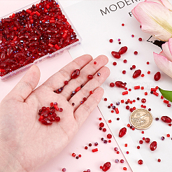 1000шт 10 стилей стеклянных бусин&nbsp;GLAA-PH0003-02