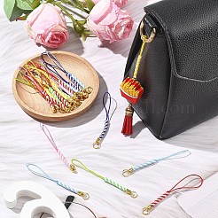 30 шт. 6-цветный плетеный нейлоновый шнур для мобильных ремней&nbsp;FIND-YW0011-77