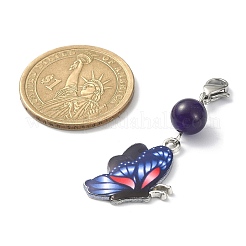 Подвески из эмали из сплава бабочки&nbsp;HJEW-JM01191