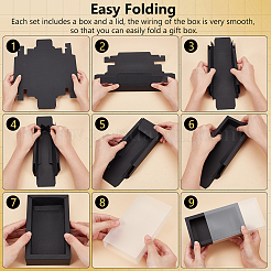 Картонные ящики для хранения подарков с прозрачной крышкой&nbsp;CON-WH0092-72C-02