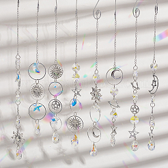 Наборы для самостоятельного изготовления подвесного ловца солнца в виде луны и звезды&nbsp;DIY-SC0030-72