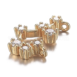 Кулоны из латуни с прозрачным фианитом&nbsp;ZIRC-F120-019G-01