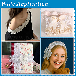 20 м нейлоновая эластичная плиссированная кружевная лента&nbsp;OCOR-WH0070-258A-02