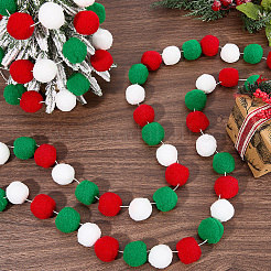 4шт. шар из помпона с полиэфирным шнуром для подвешивания баннеров&nbsp;AJEW-CP0009-76B