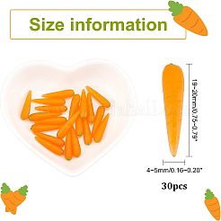 30шт ПВХ морковь&nbsp;AJEW-OC0003-14