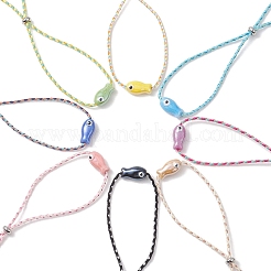 5 шт. браслеты-слайдеры из фарфоровых бусин ручной работы в виде рыбок для женщин&nbsp;BJEW-JB13174