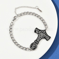 Браслеты из нержавеющей стали 304 с эмалированными звеньями&nbsp;LS-BJEW-P356-01B-P