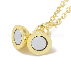 Латунная магнитная застежка с предохранительной цепочкой для троса&nbsp;LS-KK-F839-036G