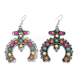 Серьги-подвески из искусственного сплава бирюзы для женщин&nbsp;EJEW-U053-10AS-01