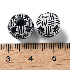 Непрозрачные акриловые европейские бусины с распылением&nbsp;SACR-P031-05B-01