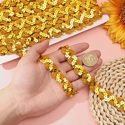 Полиэстер с пайетками волнистая бахрома отделочная лента&nbsp;OCOR-WH0111-96B