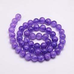 Окрашенные натуральные зеленые нефритовые бусы&nbsp;JBS053-10MM-30