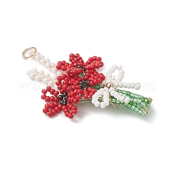 3d букет из стеклянных бисера с подвесками-бантиками&nbsp;PALLOY-MZ01153-03